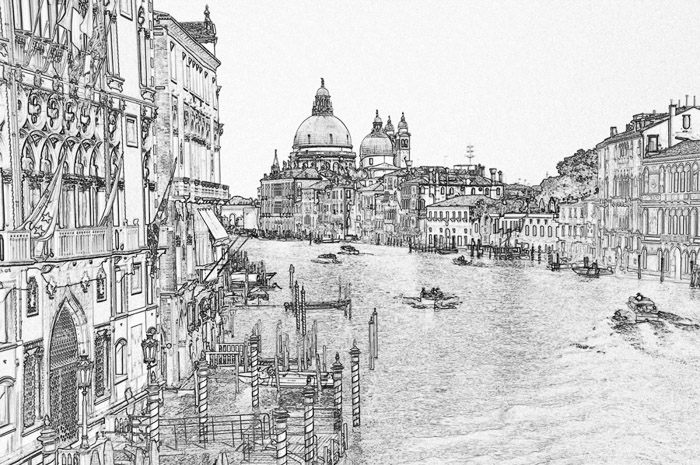 Grand Canal Pen & Ink 4443