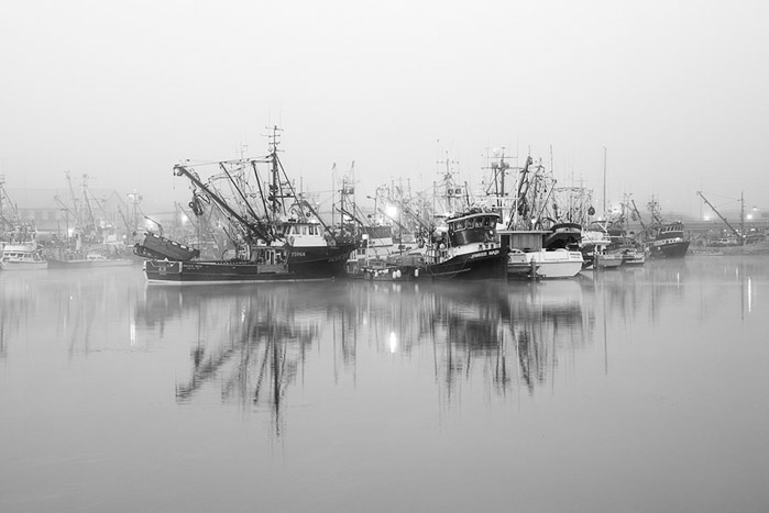 Fisherman's Terminal Fog BW 0161