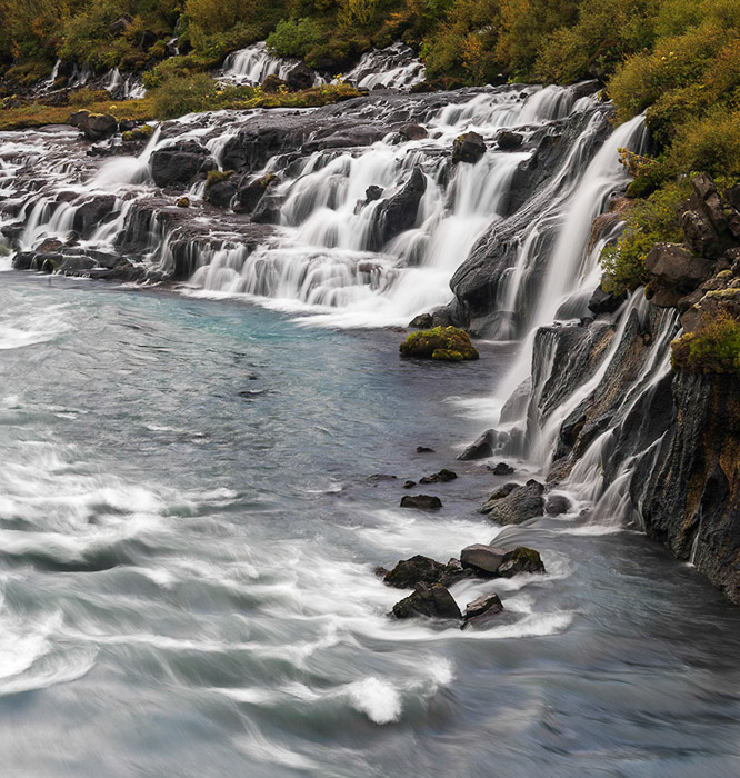 Barnafoss Waterfall Iceland Color 8195
