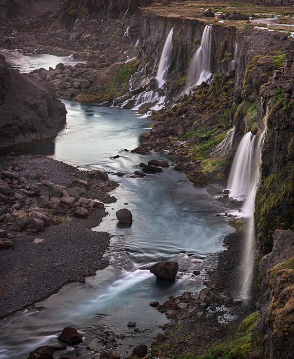 Sigoldufoss Waterfalls Iceland Color 1250