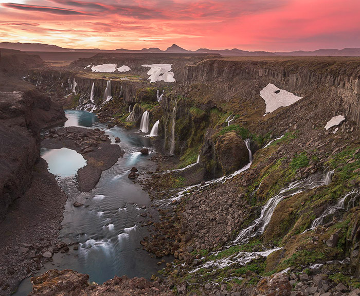Sigoldufoss Waterfalls Iceland Color 1263 FAA