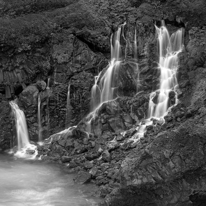 Aldeyjarfoss Waterfall BW 3364