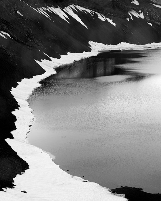 Ljotipollur Crater Lake BW 1515