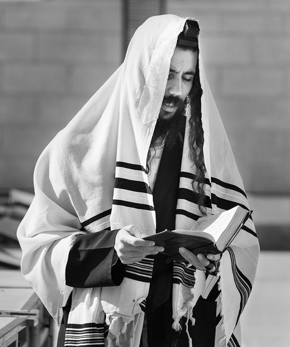 Praying At The Kotel BW 4983