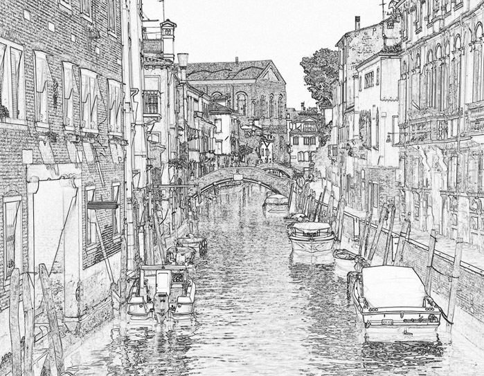 Murano Canal Pen & Ink 4329