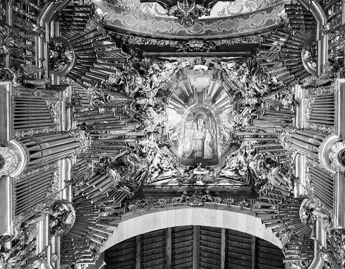 Church Ceiling With Organ Pipes BW 8885