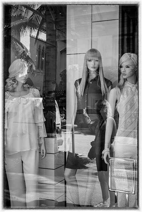 Worth Ave Reflections BW 0055