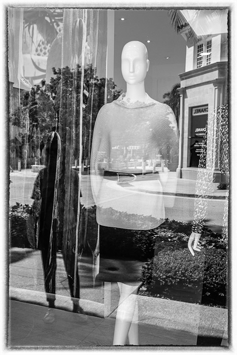 Worth Ave Reflections BW 0065