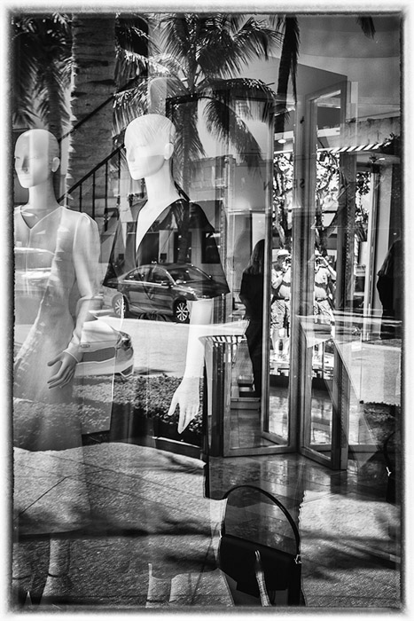 Worth Ave Reflections BW 0074