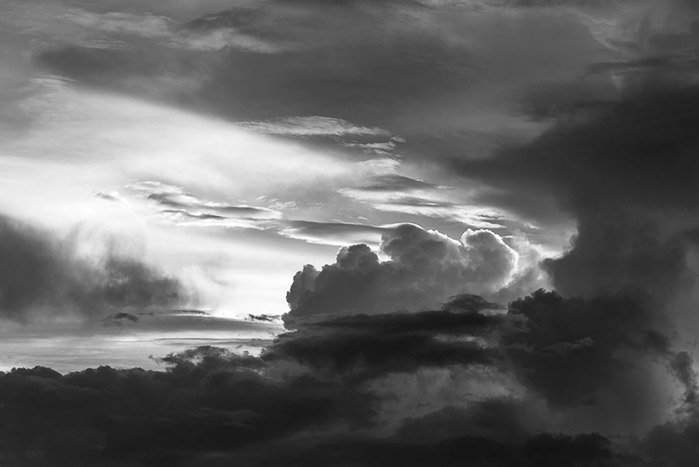 Tybee Island Clouds BW 6218