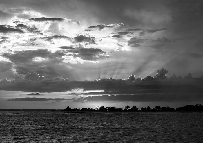 Tybee Island Sunset BW 6242