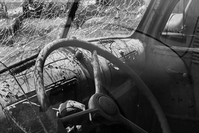 Sprague Truck Interior BW 9955