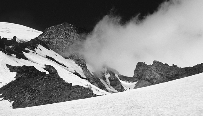 Mt Rainier Summit Climbing Party 2 BW