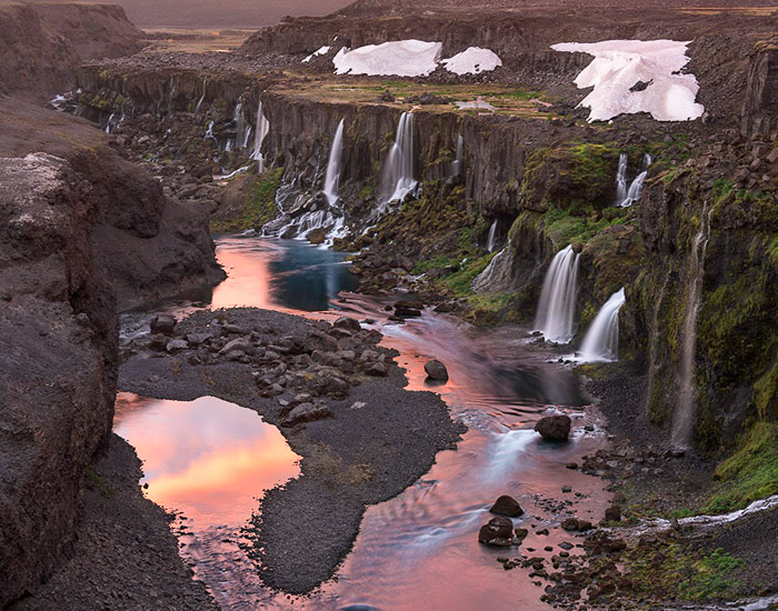Sigoldufoss Waterfalls Iceland Color 1294