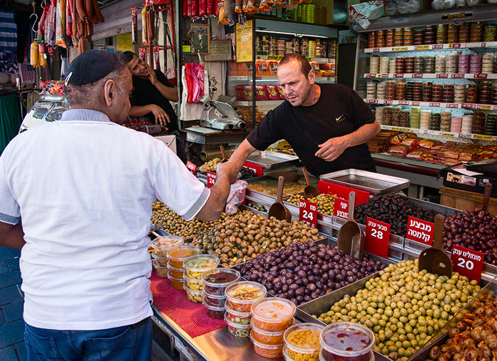 Olive Vendor Machane Yehuda Market Color 1457
