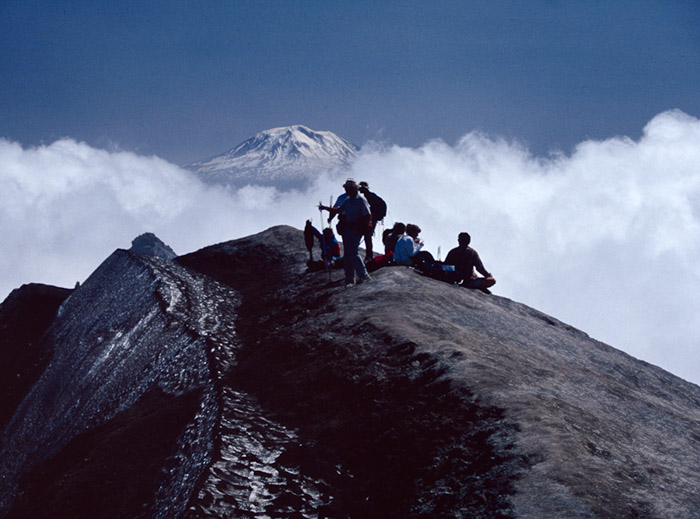 Mt St Helens Summit Mt Adams Color